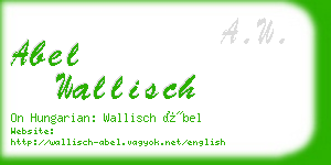 abel wallisch business card